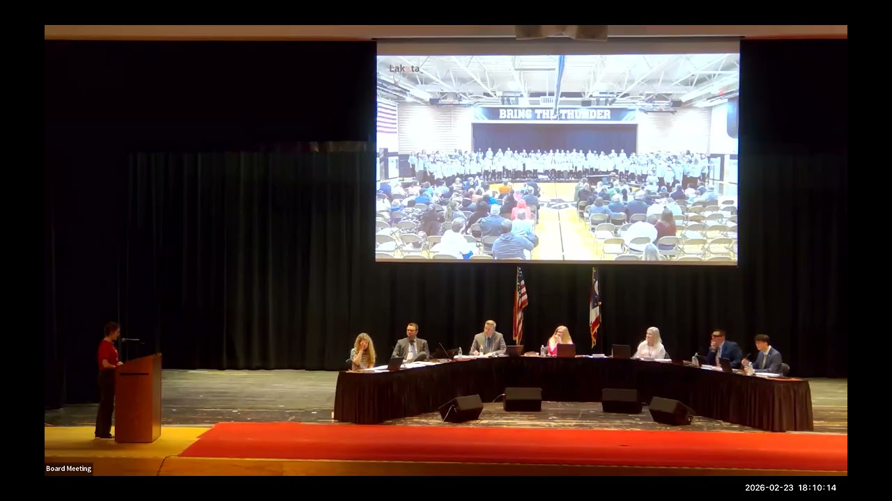 Lakota Board of Education Regular Meeting: February 23, 2026