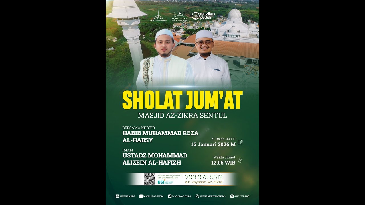 🔴LIVE SHOLAT JUM'AT MASJID AZ-ZIKRA SENTUL