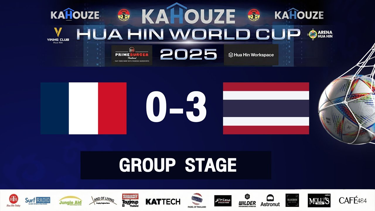 FRANCE 0-3 THAILAND 🏆 KAHOUZE HUA HIN WORLD CUP 2025 Group Stage