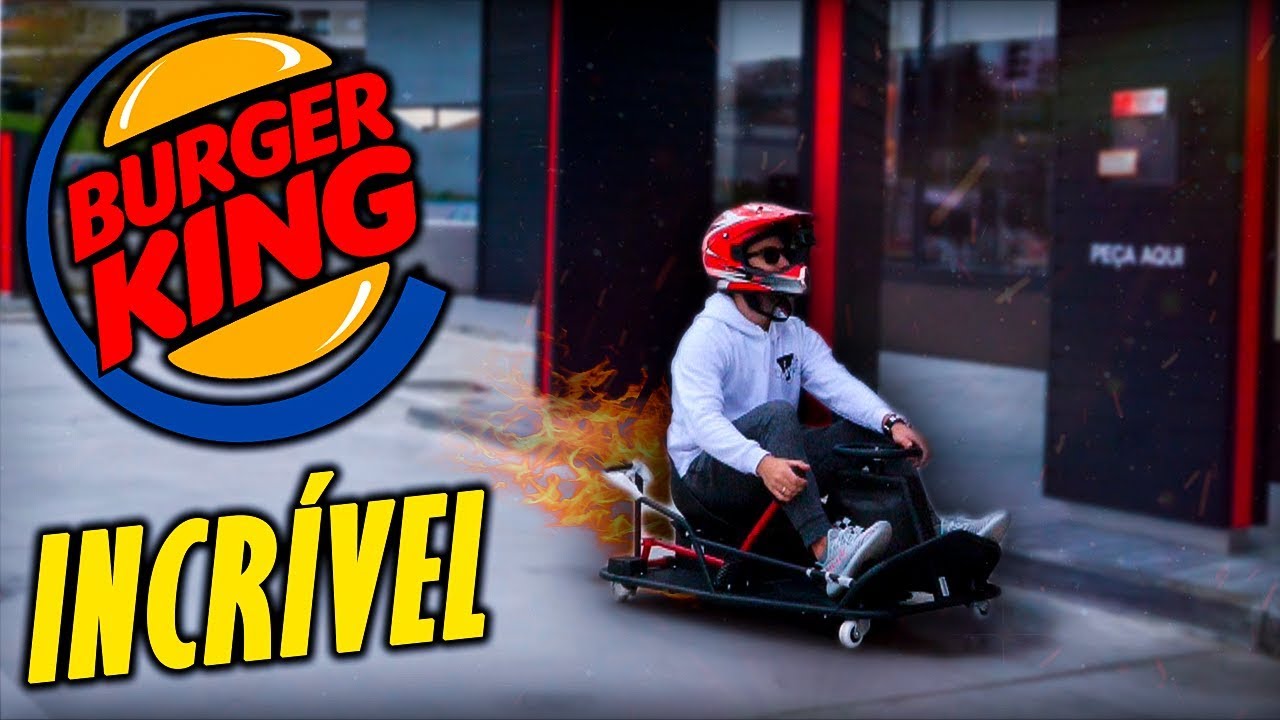 KART DE DRIFT NO DRIVE THRU DO BURGER KING ! ( INCRÍVEL )