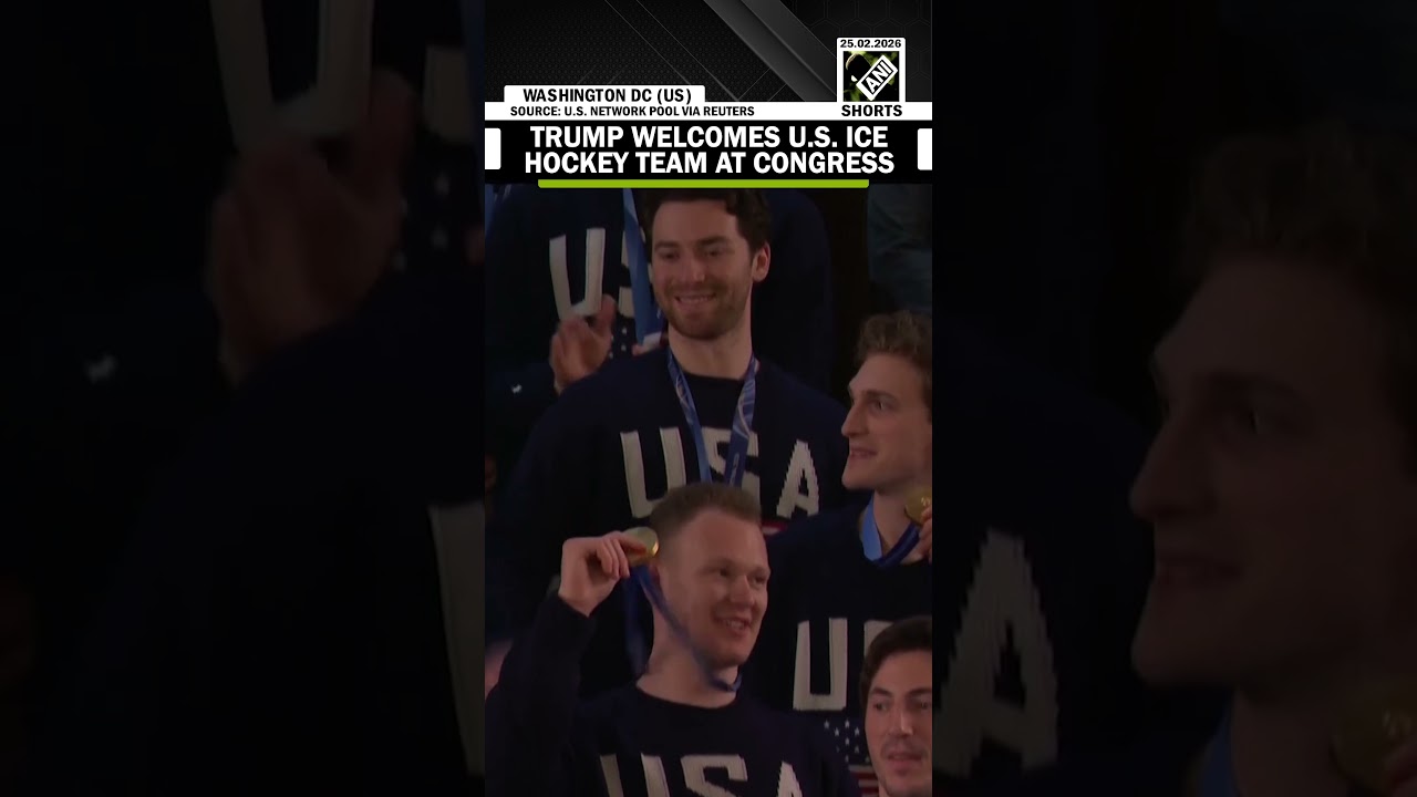 U.S. Ice Hockey team receives warm welcome from President Trump at Congress
