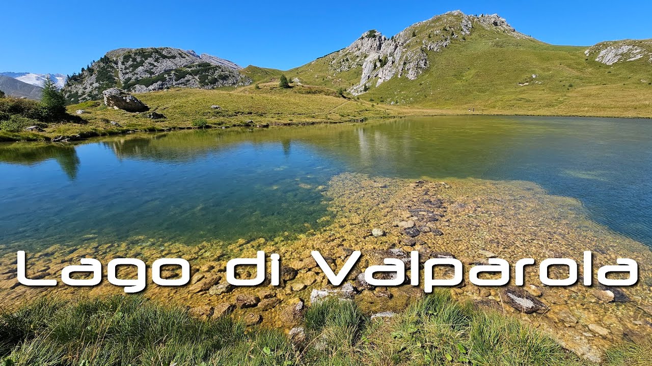 Valparola pass, Lake Valparola, Belluno, Italy.