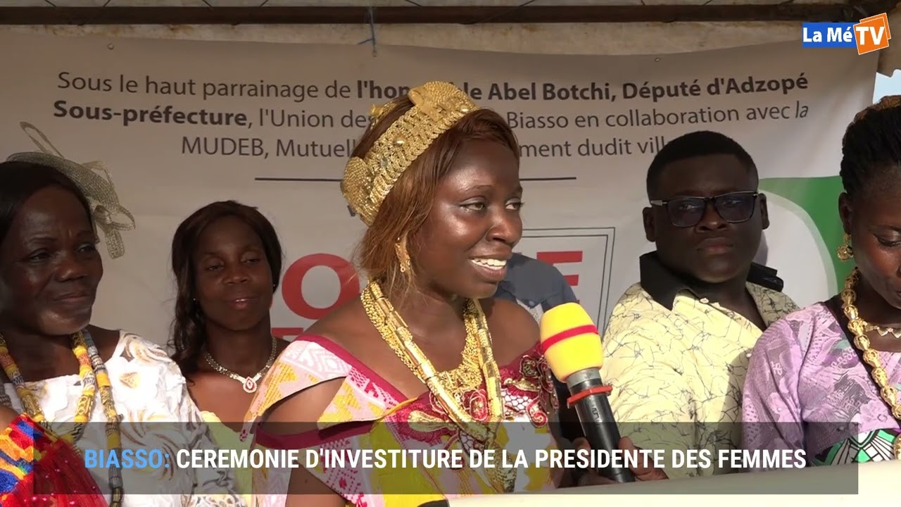 Lundi 07 novembre 2022.🛑BIASSO: CÉRÉMONIE D'INVESTITURE DE LA PRÉSIDENTE DES FEMMES@RtiCi225