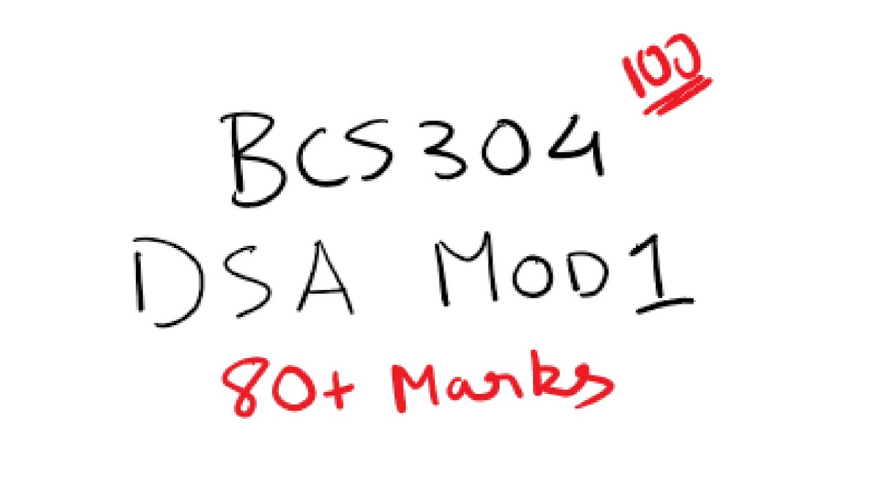 DSA MODULE 1 BCS304 Data Structures and its Applications | 22 Scheme VTU 3rd SEM CSE
