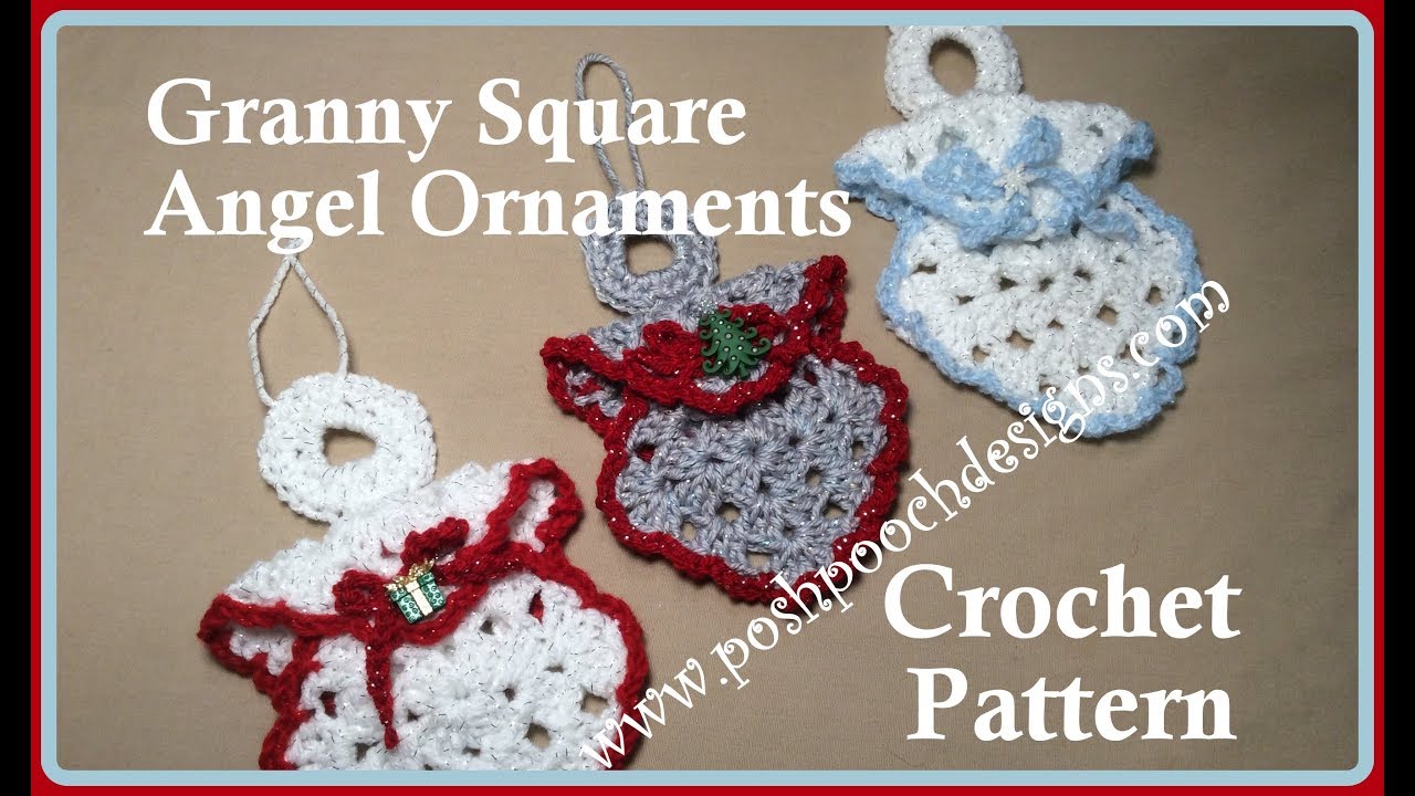 Learn To Crochet The Granny Square Angel Ornament Crochet Pattern #crochet #grannyangel #angel