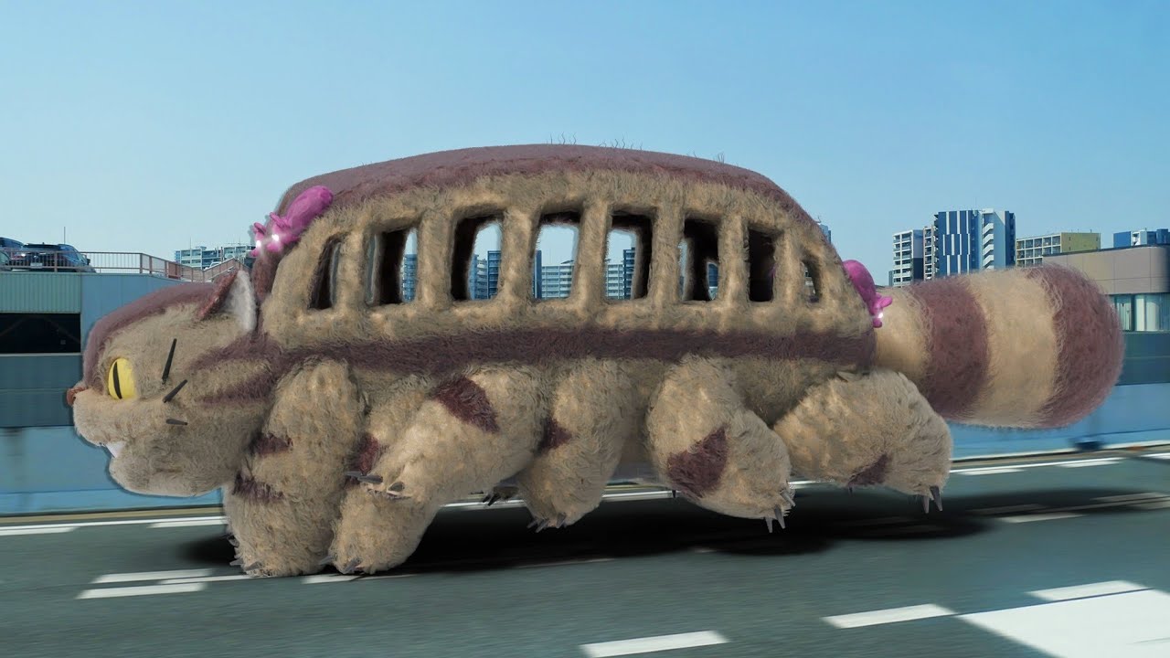 実写風ネコバス 🚋🐱 | Live-Action Style Catbus