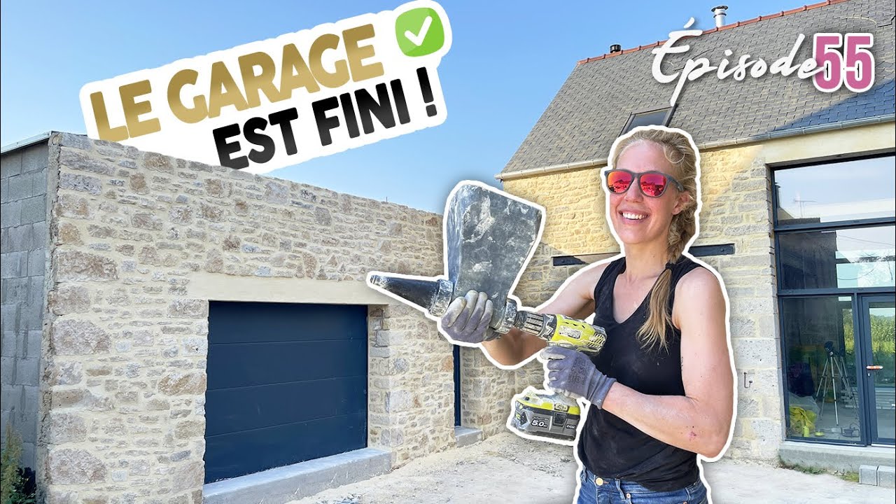 LE GARAGE EST FINI : jointoiement des murs à la chaux - EP55 - Rénovation grange