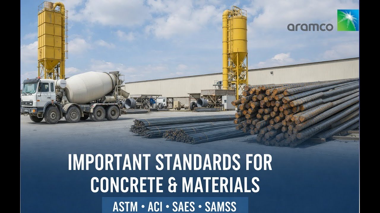 Must Know  Concrete Engineering Standards . ASTM ACI SAES SAMSS Important Concrete standards. Aramco