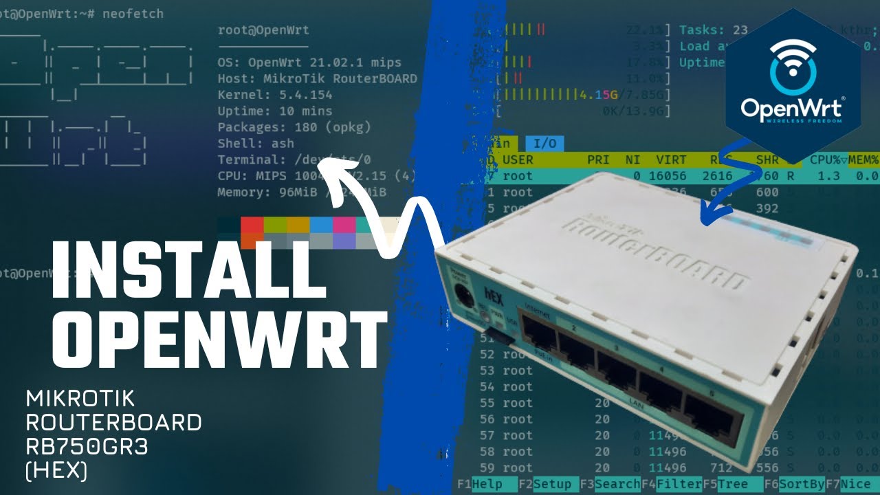 Menginstall OpenWRT di MikroTik RB750Gr3
