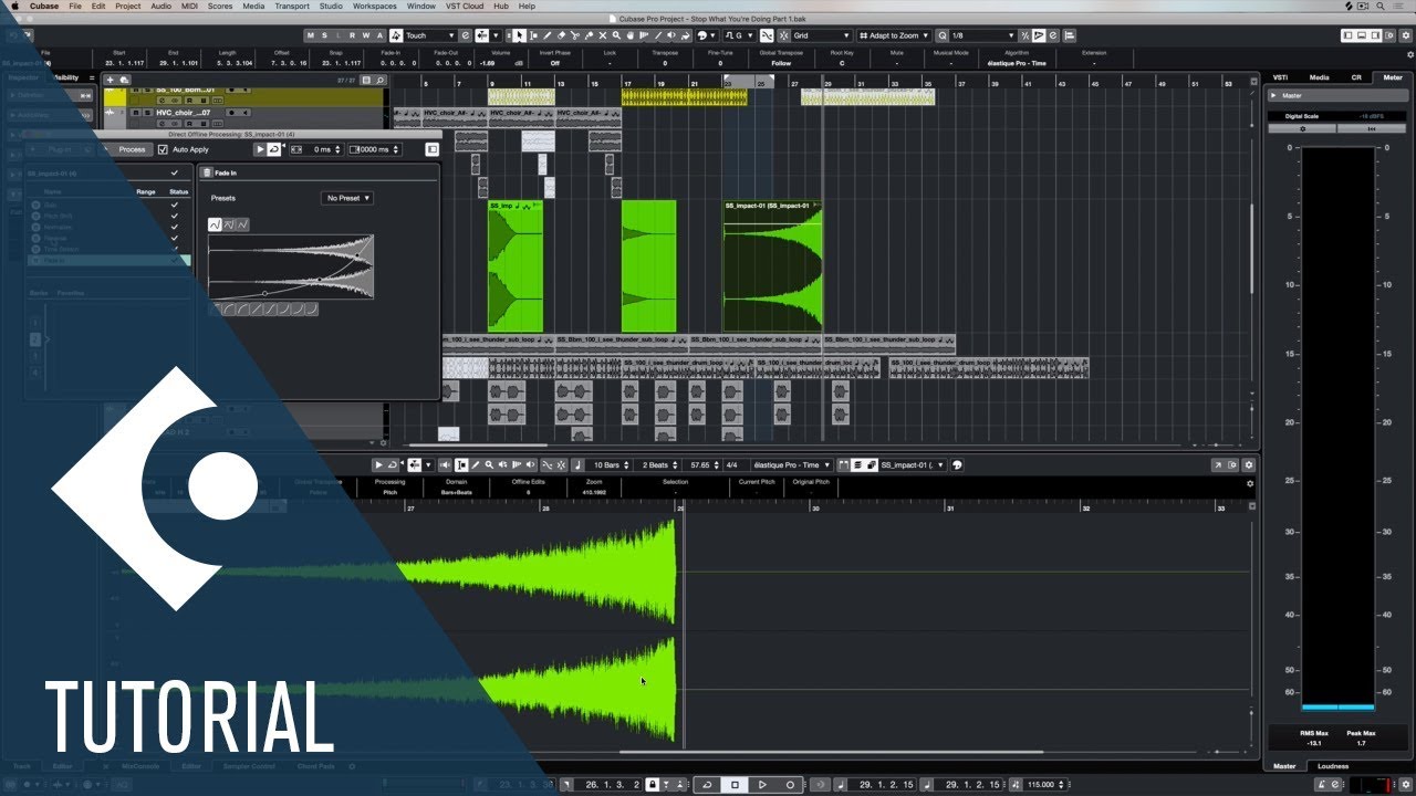 Adding Effects to Sections of Audio in Cubase | Music Production for Beginners 3