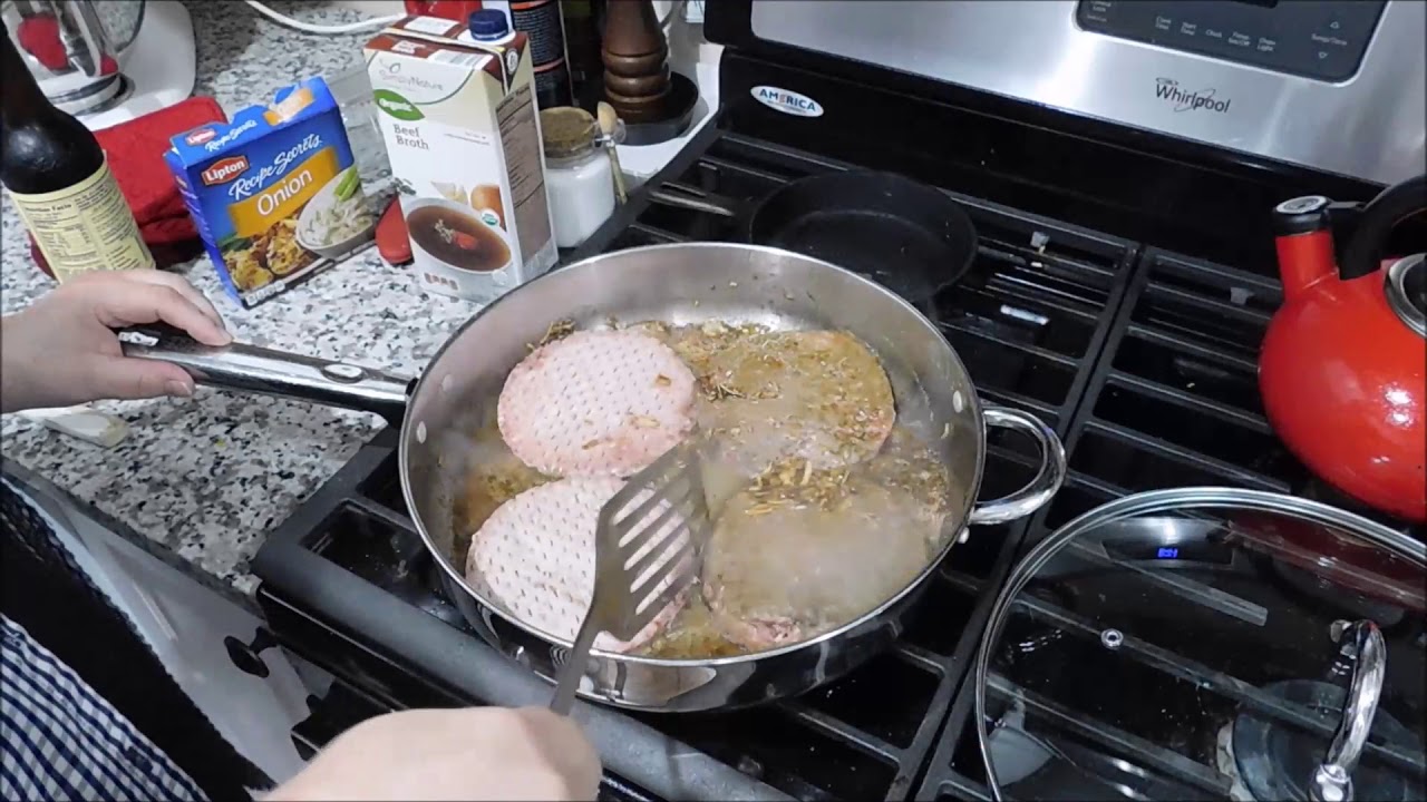COOK WITH ME - Salisbury steak from Frozen Burgers
