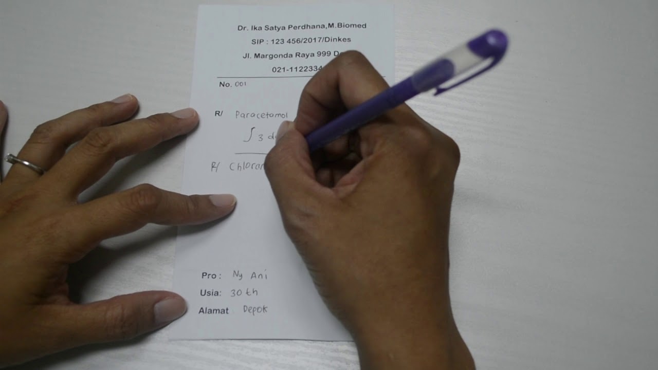 Pengenalan kelengkapan dan penulisan resep obat