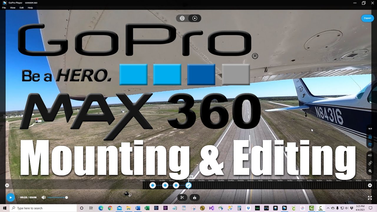 GoPro Max 360 Flight - Aircraft Camera Mounting - Video Editing in Post