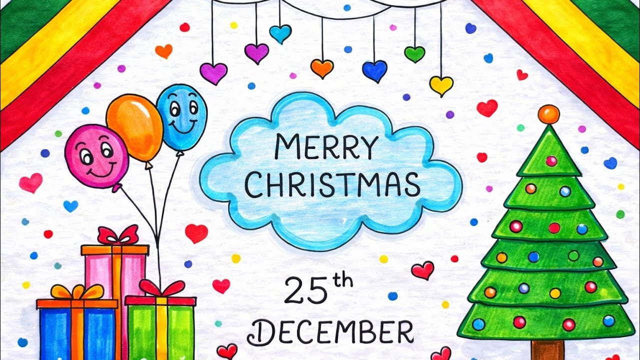 Christmas drawing | Christmas trees drawing | easy drawing for christmas tree | merry Christmas 