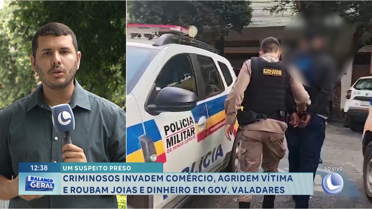 Suspeito preso: Comércio é invadido e roubado em GV.