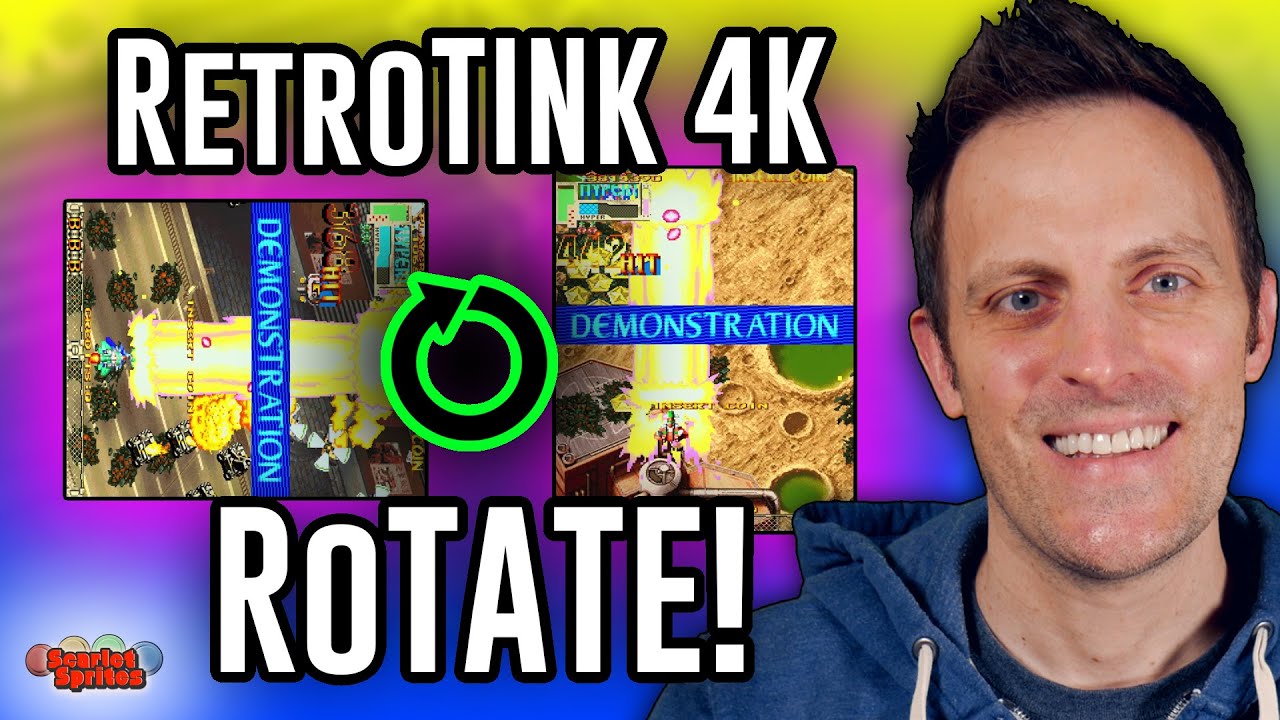Функция RetroTINK 4K RoTATE для вертикальных аркадных игр!