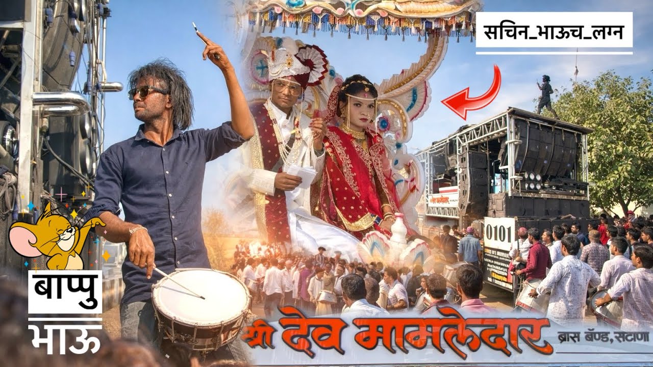 सचिन भाऊच्या लग्नात बापु भाऊ , देवमामलेदार बॅंडवर टिमकी वाजतांना 😍 | Shree Devmamledar band #band |
