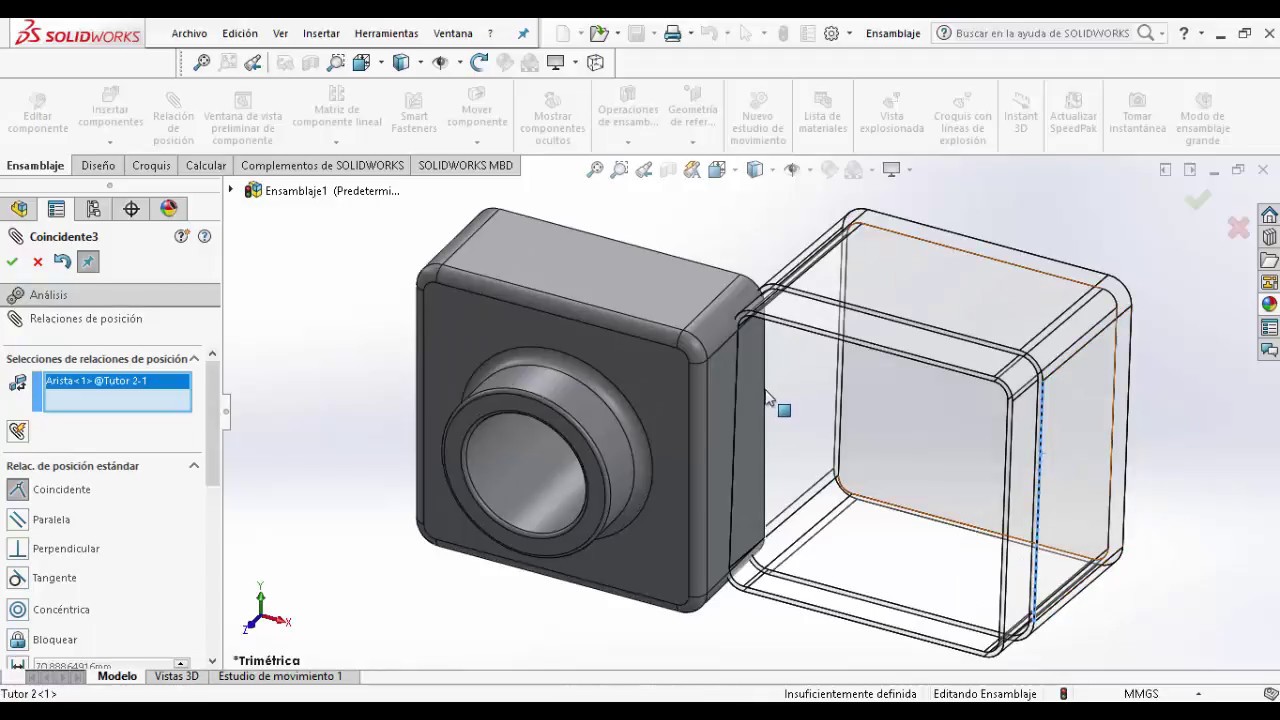 4 SolidWorks -  Introducción a Ensamblajes