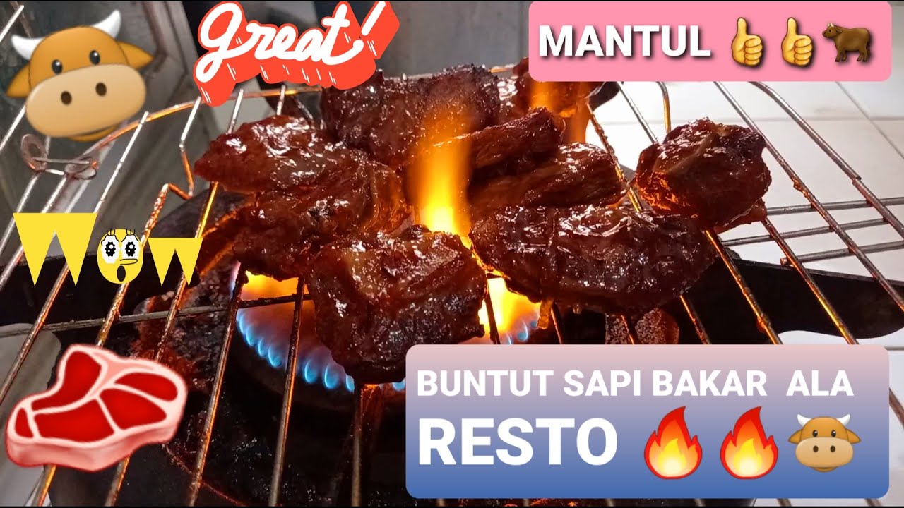 Resep dan Cara Membuat Buntut Sapi Bakar ala Resto - Grilled Oxtail Recipe