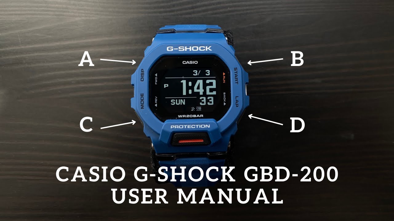 Casio G-shock GBD-200 User Manual | How To Setup Casio G-Shock GBD-200