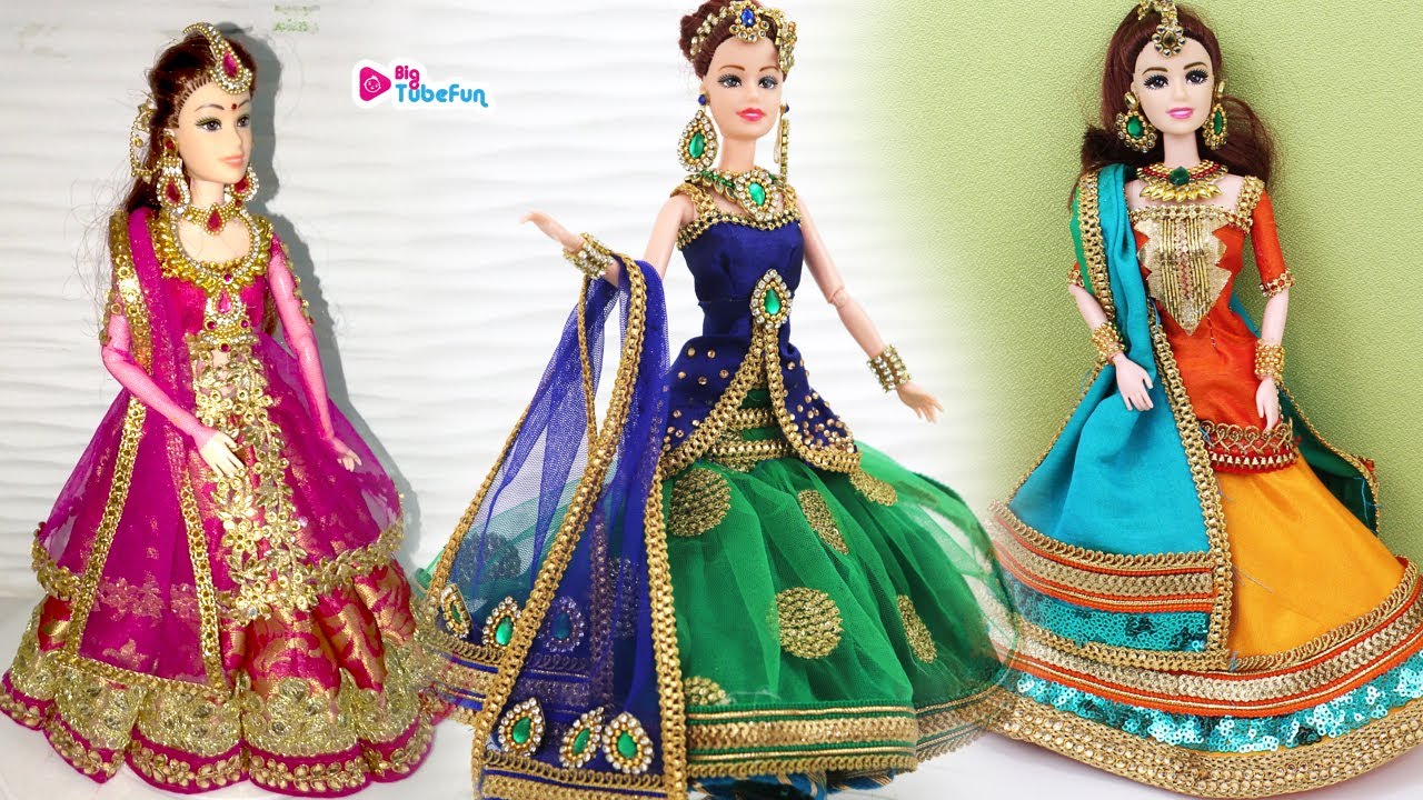 Barbie Salwar Suit Designs - Anarkali & Sharara Suit! Designer Barbie Dress, Gudiya Decoration