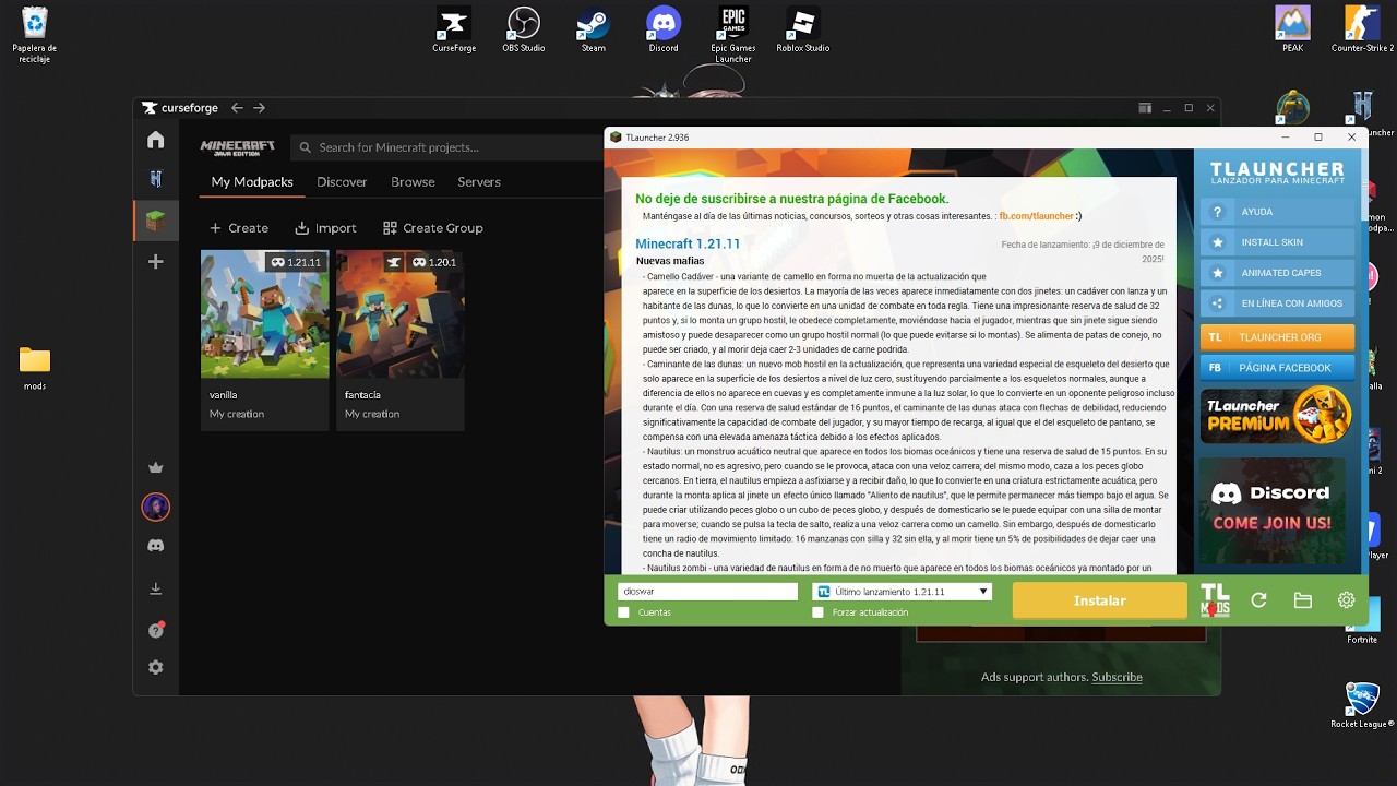 como instalar minecraft gratis y premium y como crear y instalar modpacks