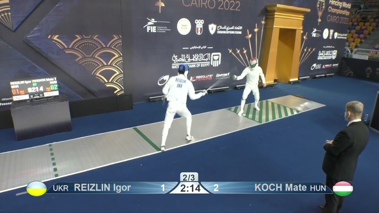 2022 242 T16 06 M E Individual Cairo EGY CHM GREEN KOCH HUN vs REIZLIN UKR