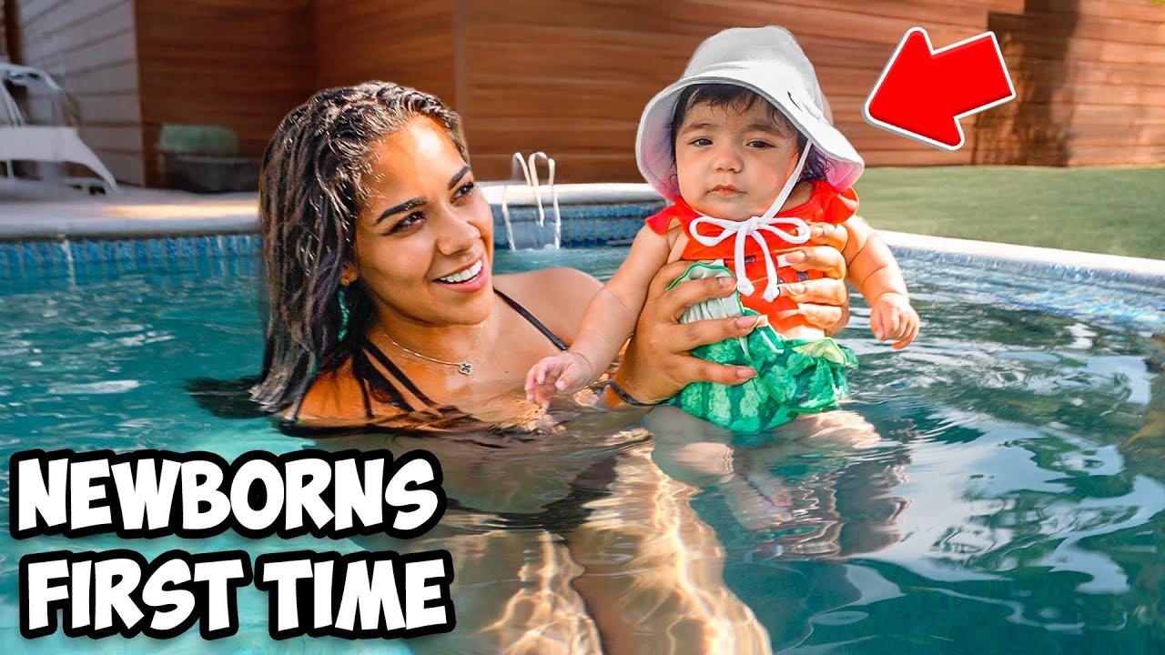 Baby Zhalani Goes SWIMMING For The FIRST Time! 