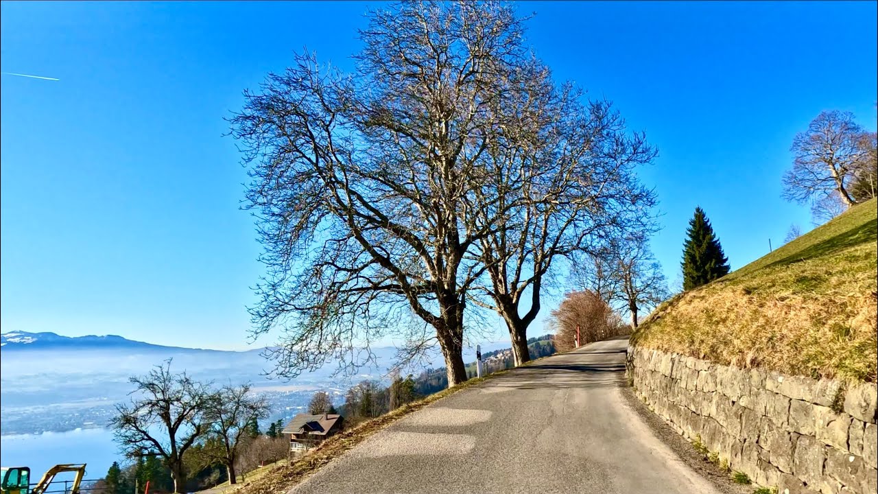 Driving in Swiss ,HEILIGENSCHWENDI , One of the most beautiful Village in Switzerland -4K
