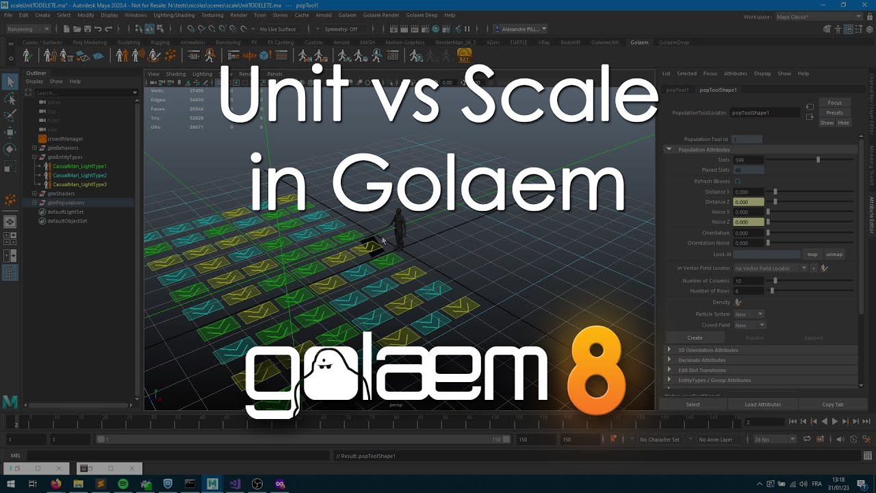 Tutorial: Unit vs Scale in Golaem