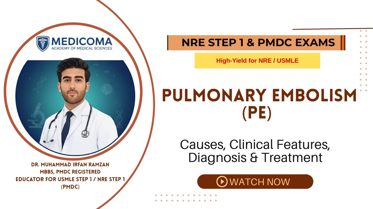 Pulmonary Embolism (PE) | Pathophysiology, Diagnosis & Management | USMLE Step 1/2 & NRE High-Yield