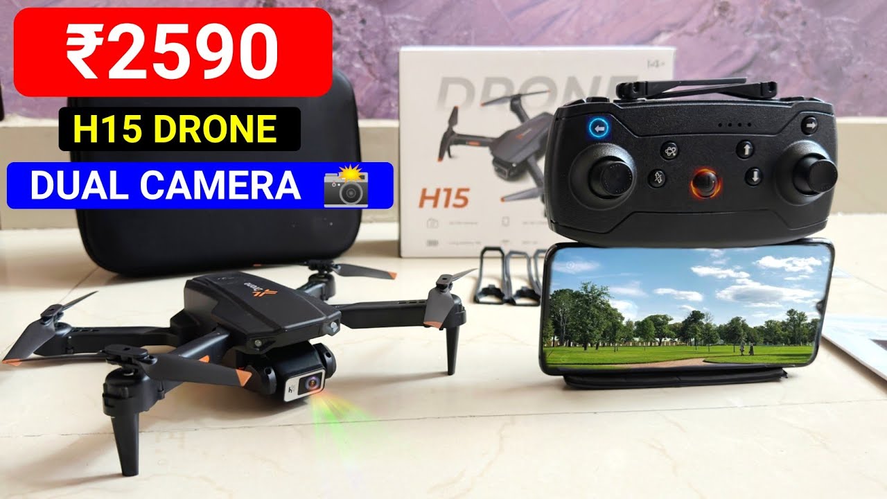 H15 Best drone 🔥 Wifi  Camera drone Unboxing And testing Camera footage