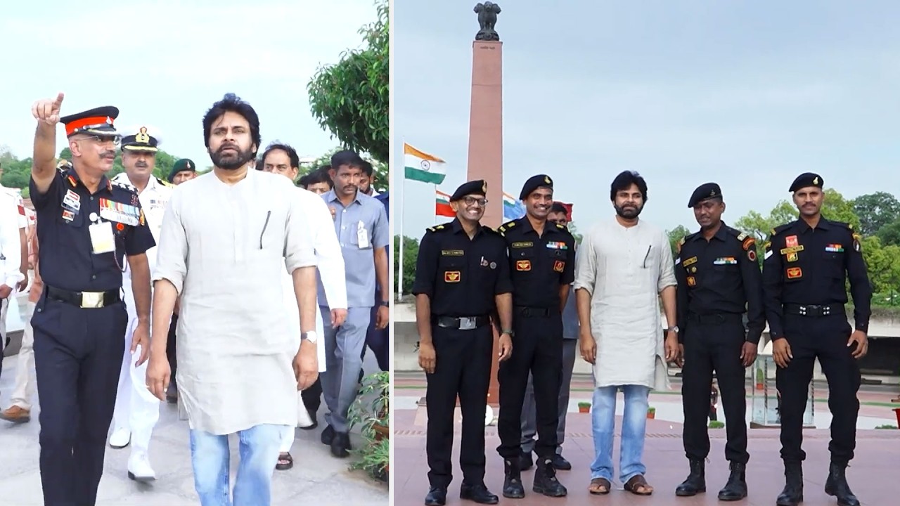 Deputy CM Pawan Kalyan Visuals at the National War Memorial in New Delhi