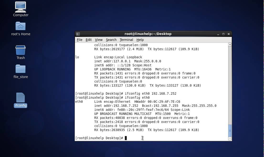 How to use ifconfig command?
