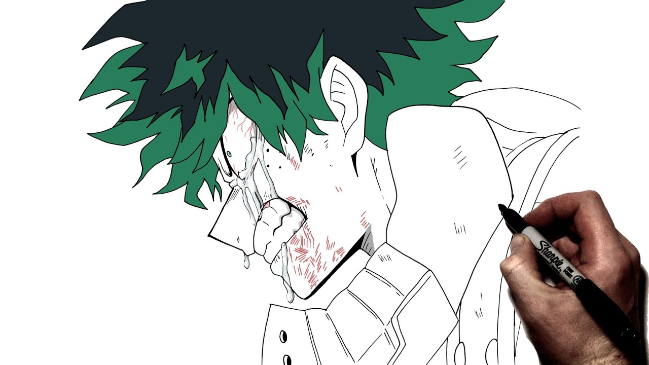 How To Draw Deku (Rage) | Step By Step | My Hero Academia
