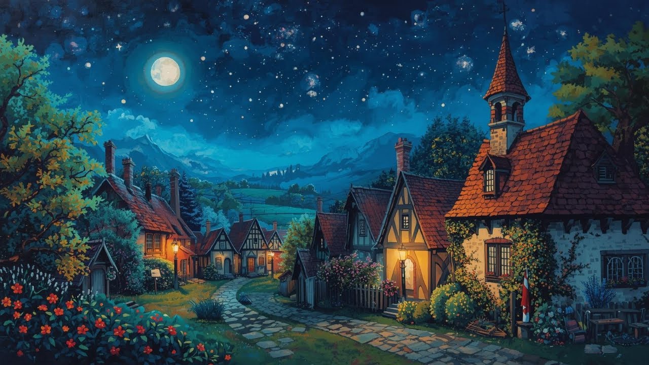 Peaceful Medieval Music for Relaxation & Calm | The Starlit Village
