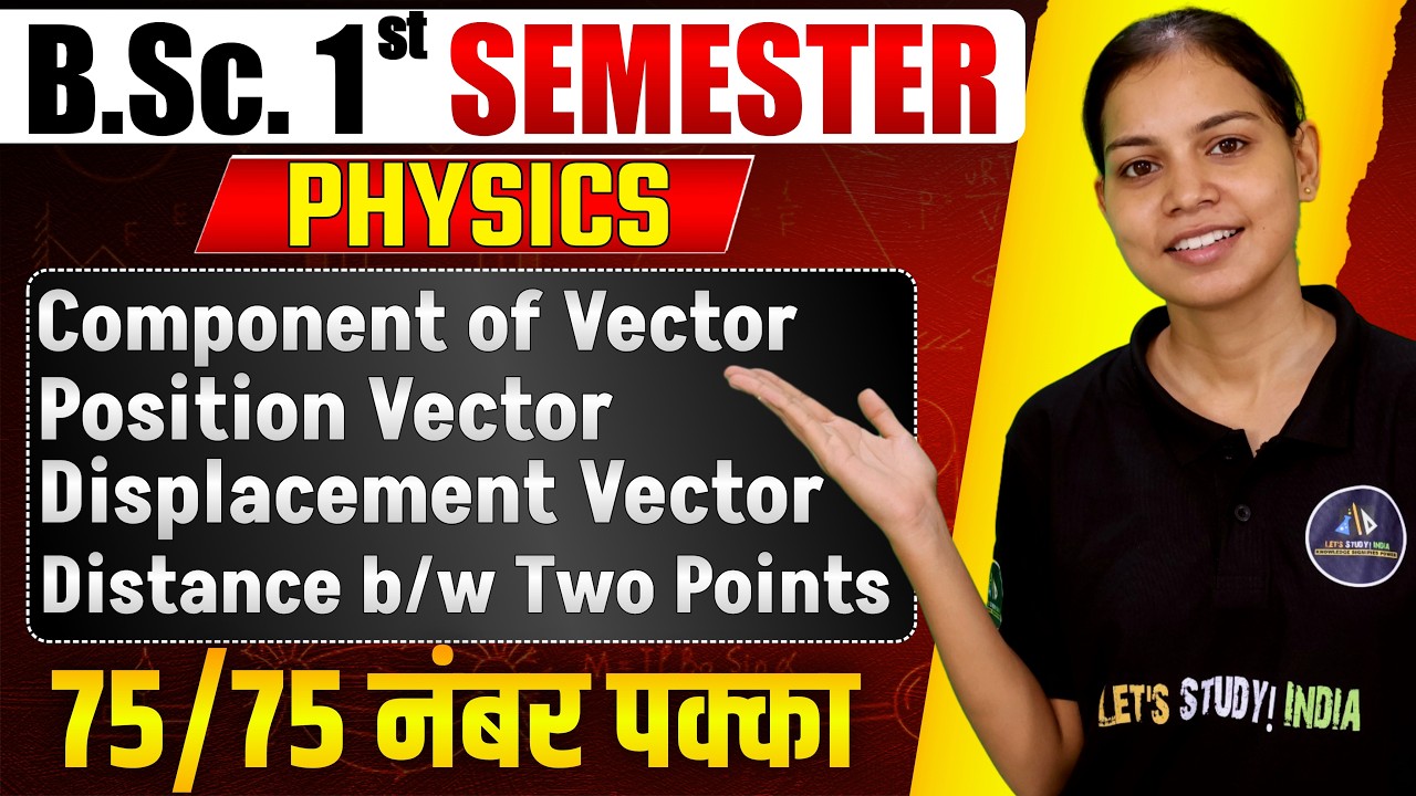 Vector Algebra | Component Of Vector, Position Vector,Displacement Vector,Distance B/w Two Points |