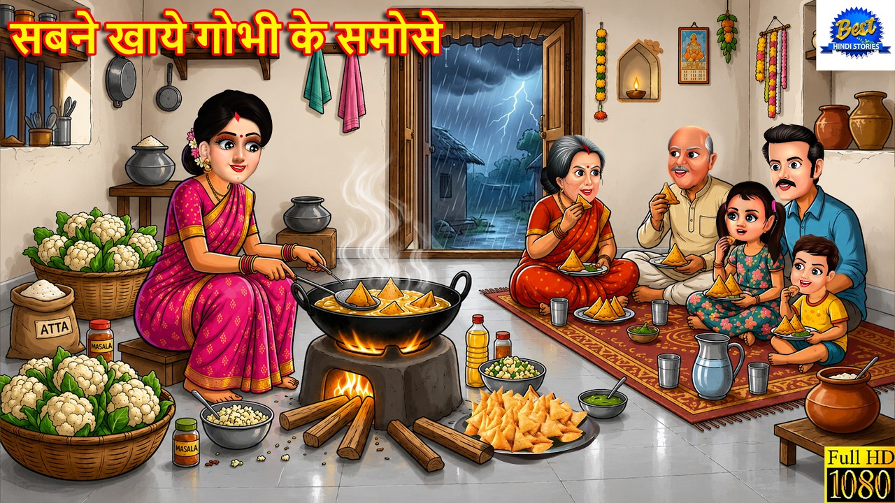 सबने खाये गोभी के समोसे | Gobhi Ke Samose | Saas Bahu | Hindi Kahani | Moral Story | Bedtime Stories