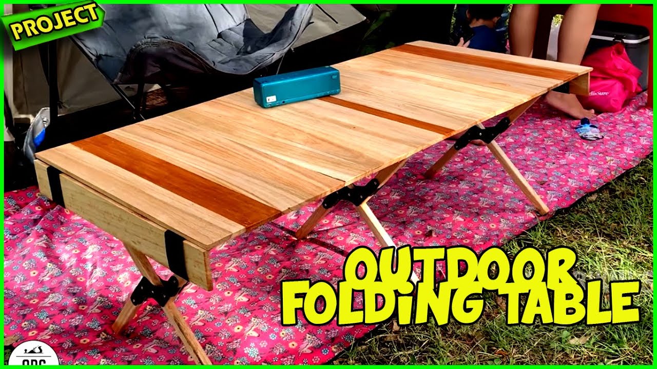 DIY OUTDOOR FOLDING TABLE - Bikin meja lipat denga mudah dan ringkas