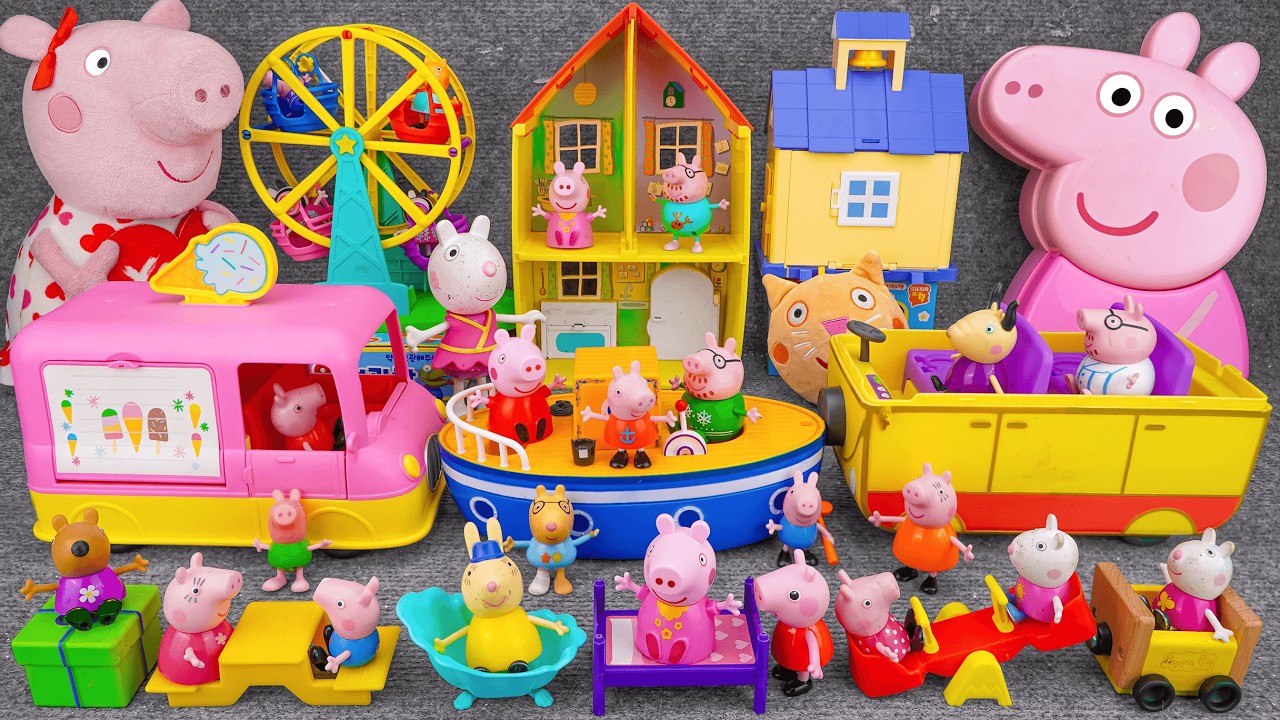 93 Minutes of Satisfying ASMR Unboxing | Adorable Peppa Pig House &  Ferris Wheel Playset