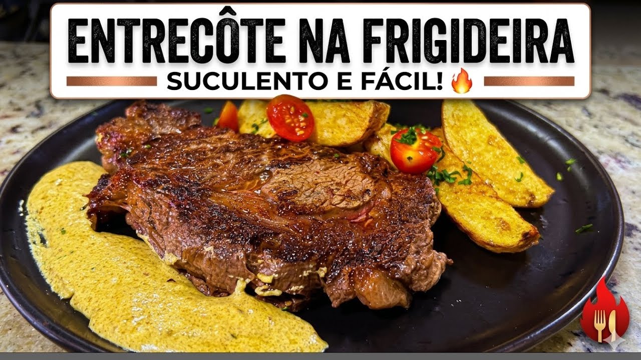 Como fazer entrecôte  na frigideira .@MayconBeltranereceitas