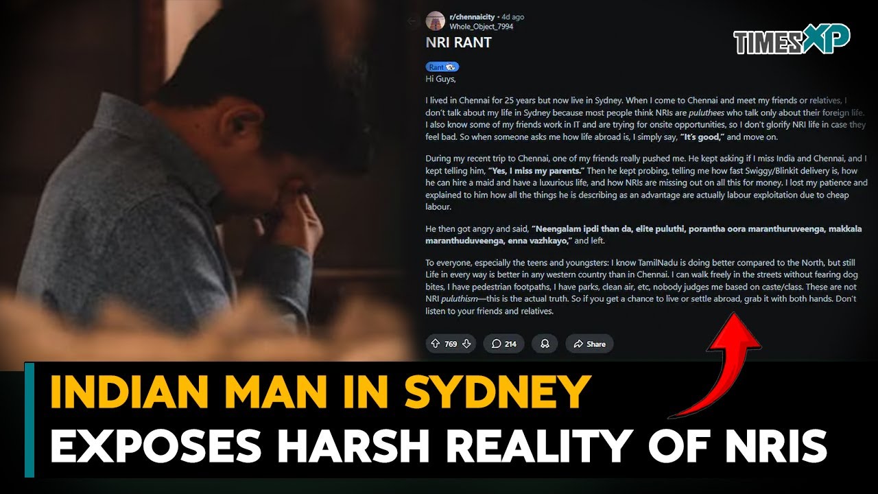 NRI's Rant on Reddit Reveals Harsh Realities About Life in India and Abroad