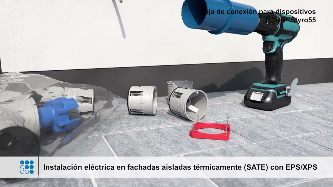 Caja de empalme para aparatos ECON® Styro55 - para fachadas exteriores aisladas