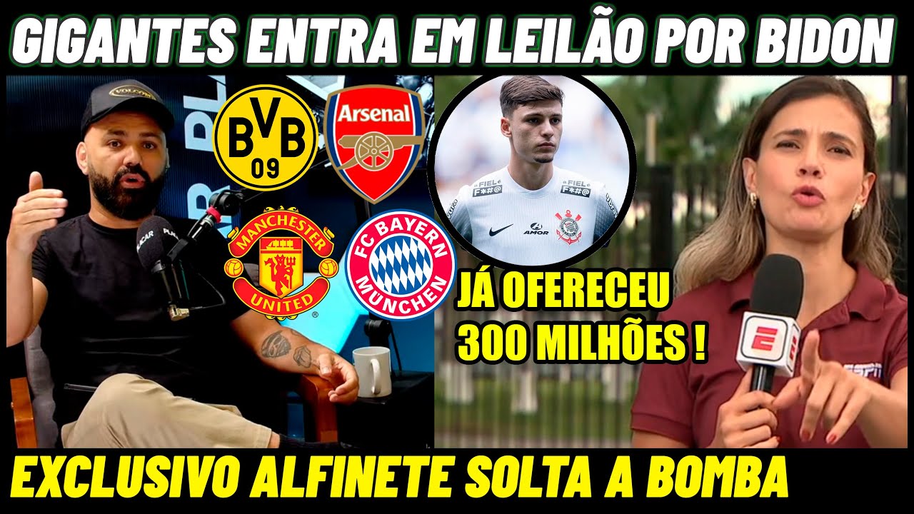 💥EXCLUSIVO ! GIGANTES EUROPEUS ENTRARAM EM LEILÃO PRA COMPRAR BRENO BIDON DO CORINTHIANS