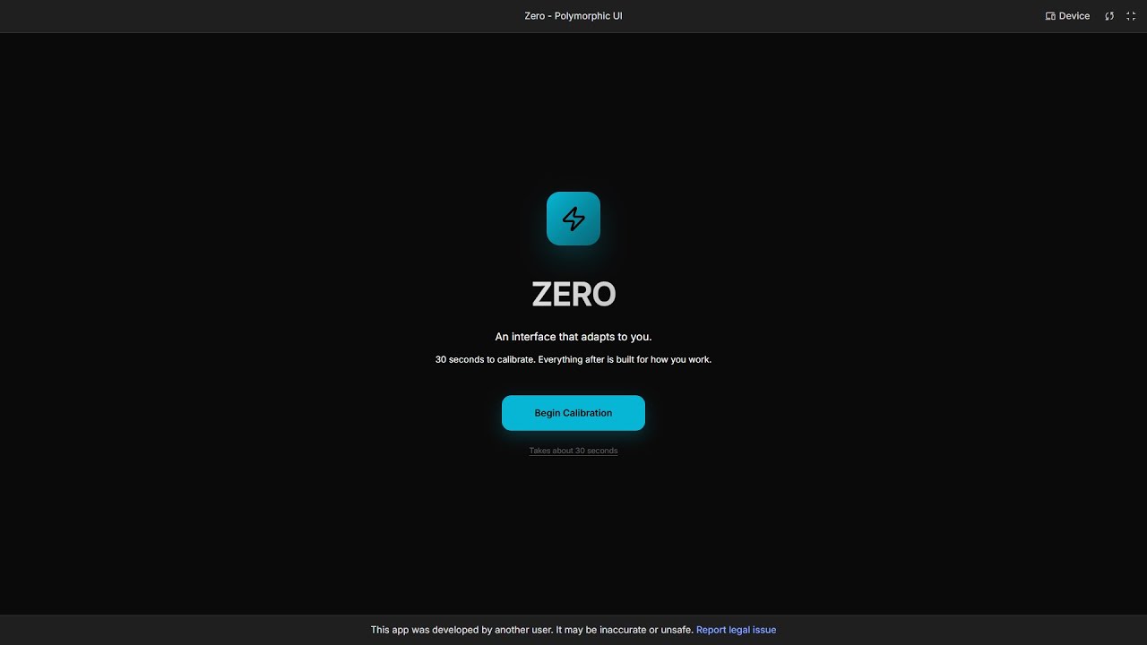 Google Gemini 3 AI Studio Hackathon Project - ZeroUI