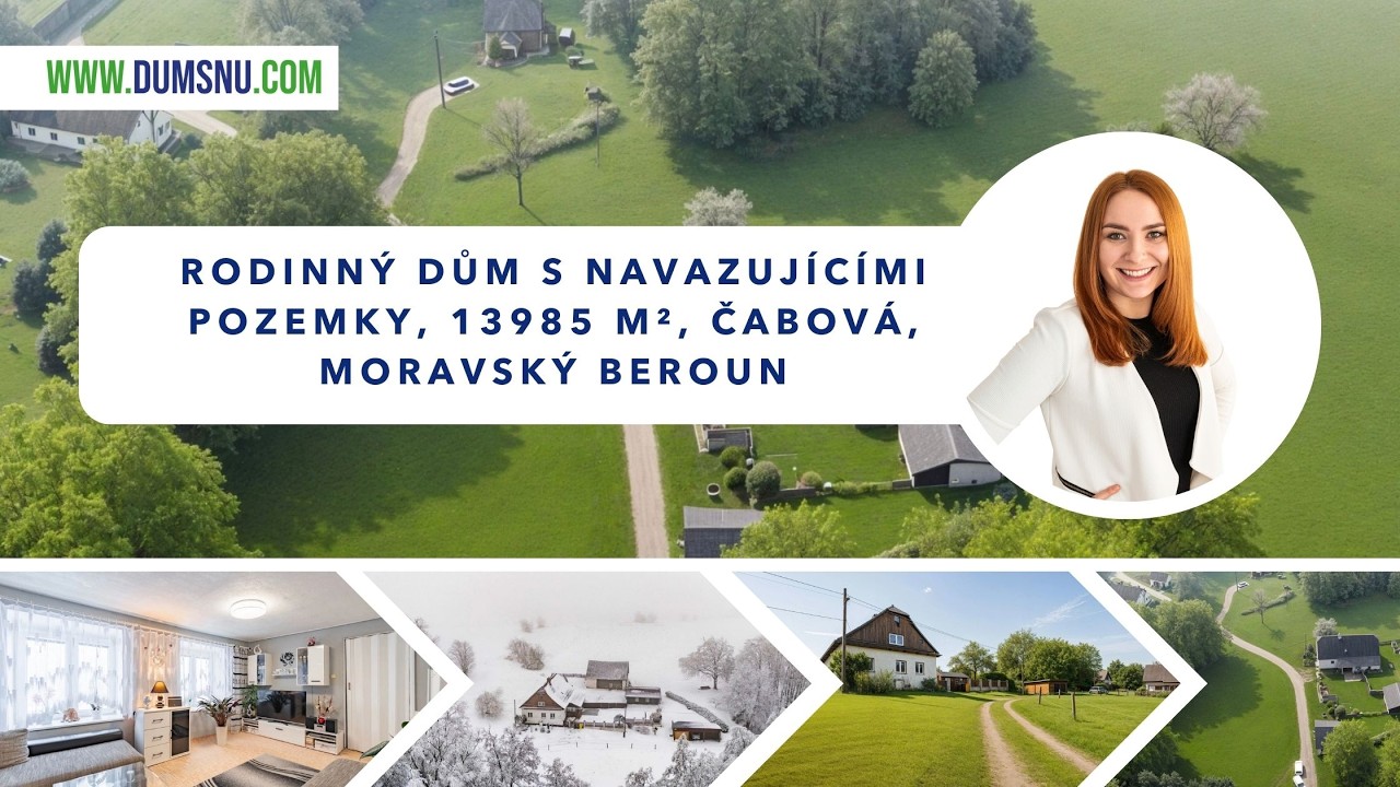 Rodinný dům s navazujícími pozemky, 13.985 m2, Čabová, Moravský Beroun