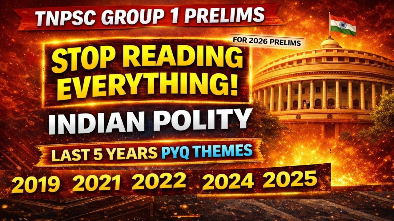 &ldquo;TNPSC Group 1 Polity PYQ Analysis 🔥 | Stop Reading Everything | 2019&ndash;2025 Exact Data&rdquo;