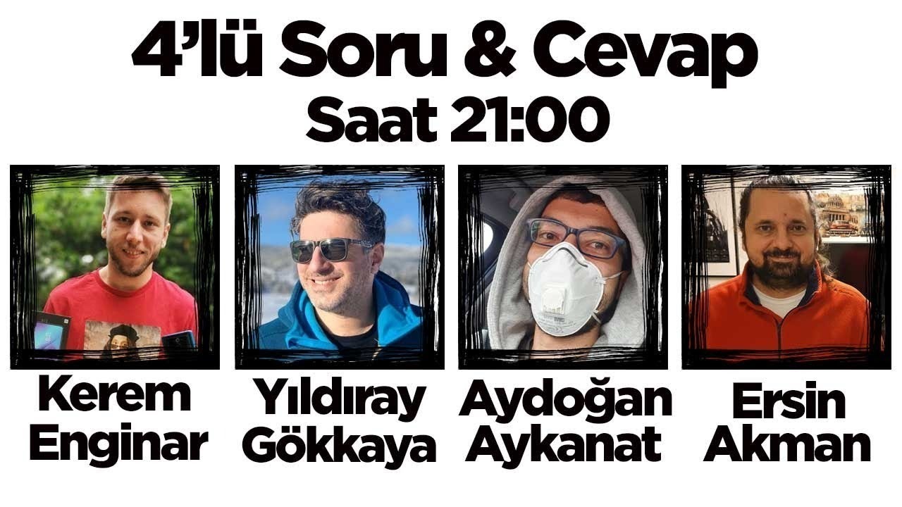 4'lü Pazar akşamı sohbeti (Ersin, Yıldıray, Aydoğan, Kerem)