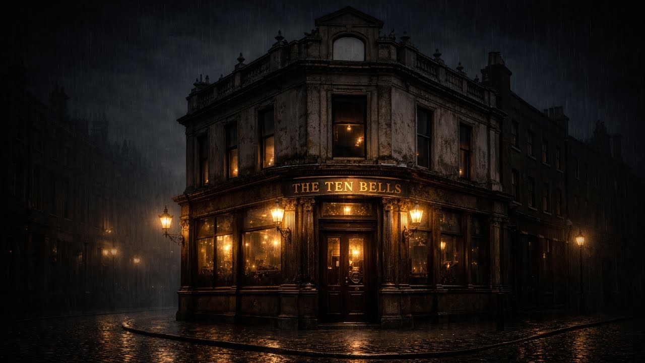 Rainy Victorian London Night | The Ten Bells Pub Ambience | Dark Academia | Old London Sounds