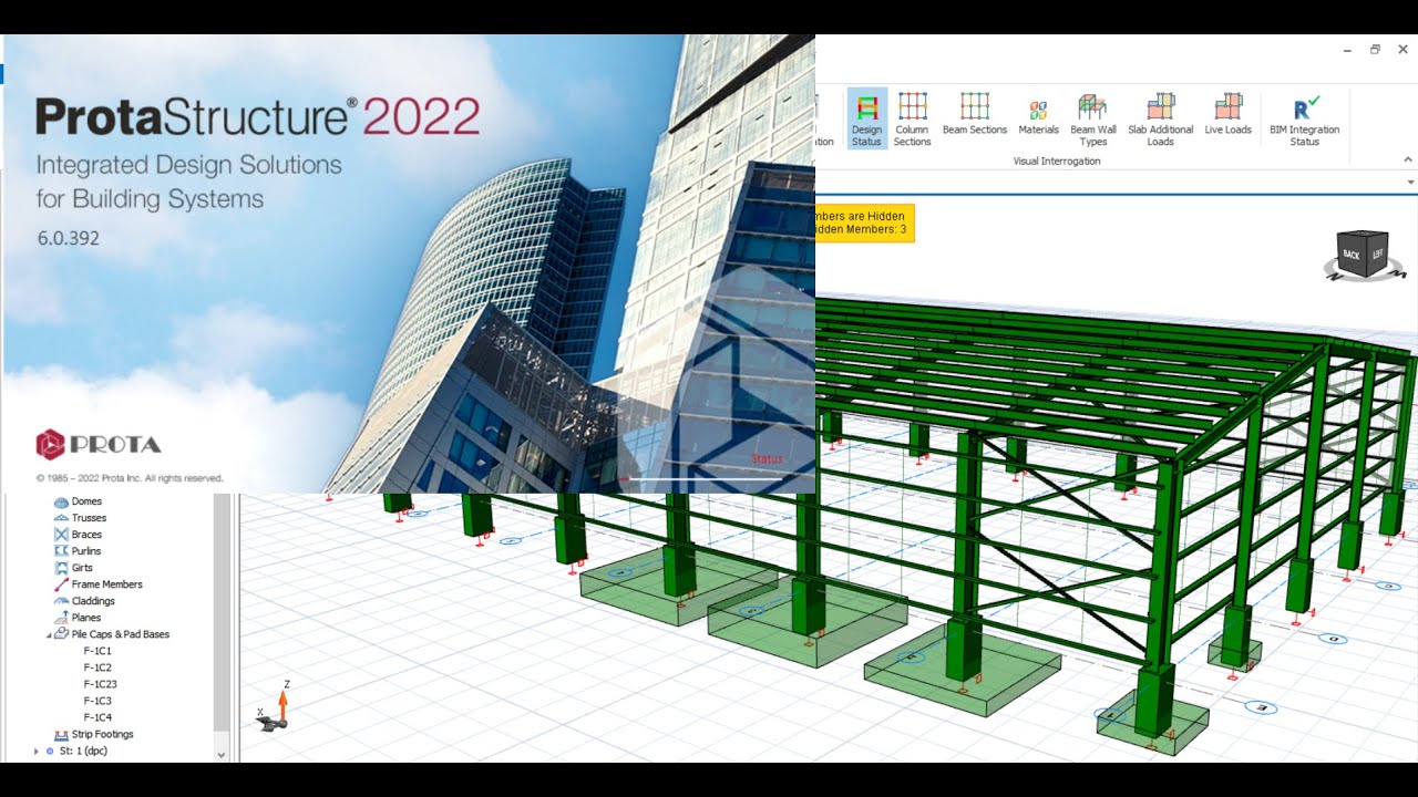 Prota Structure 2022; Design of steel Portal Frame 20m span